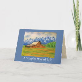 Cartão A Simpler Way of Life Greeting Card