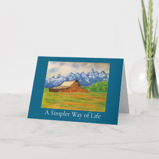 Cartão A Simpler Way of Life Greeting Card