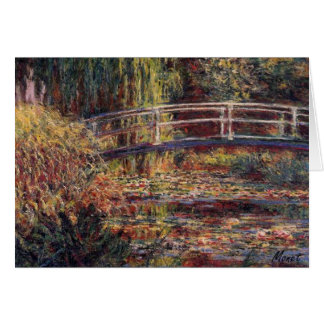 Cartão A sinfonia da lagoa do lírio de água de MONET em