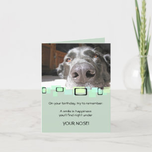 Cartão A Smile Is Happiness You Find Under Your Nose