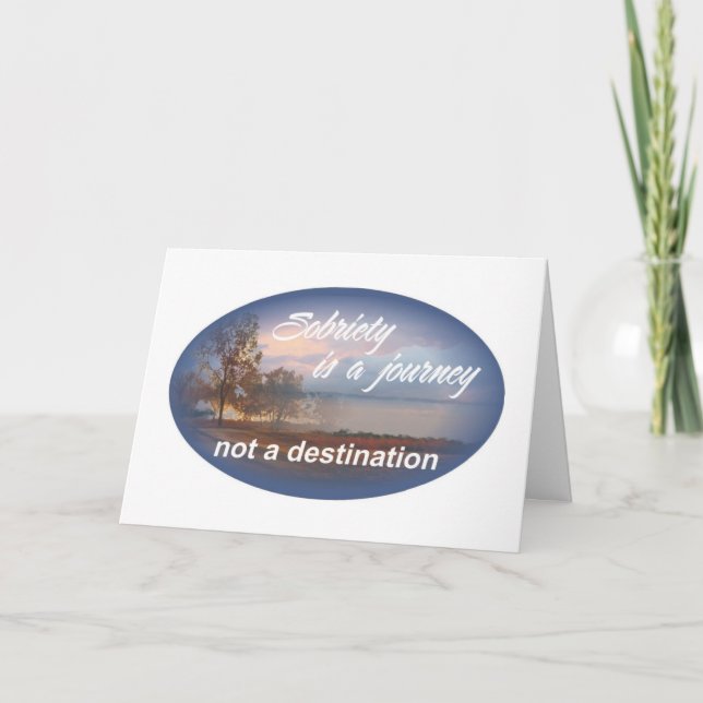 Cartão a sobriedade é uma viagem 10 (Frente)