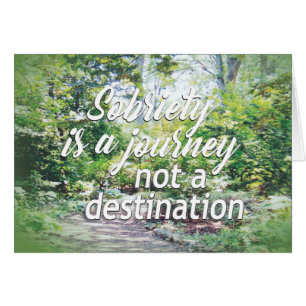 Cartão a sobriedade é uma viagem 18a
