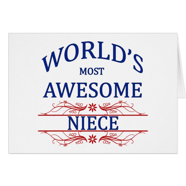 Cartão A sobrinha a mais impressionante do mundo (Frente Horizontal)