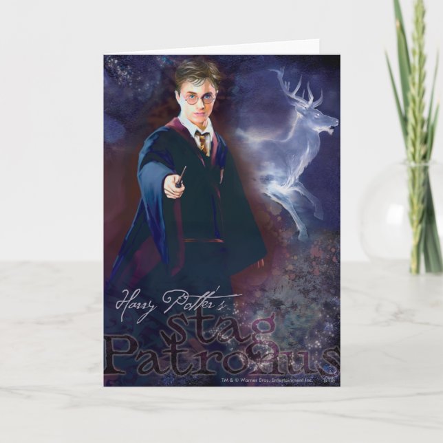 Cartão A Stag Patronus de Harry Potter (Frente)