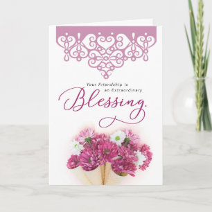 Cartão A sua amizade é uma benção extraordinária