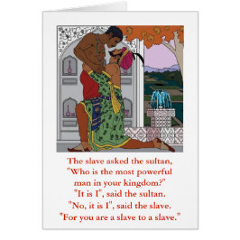 Cartão A sultão e o escravo