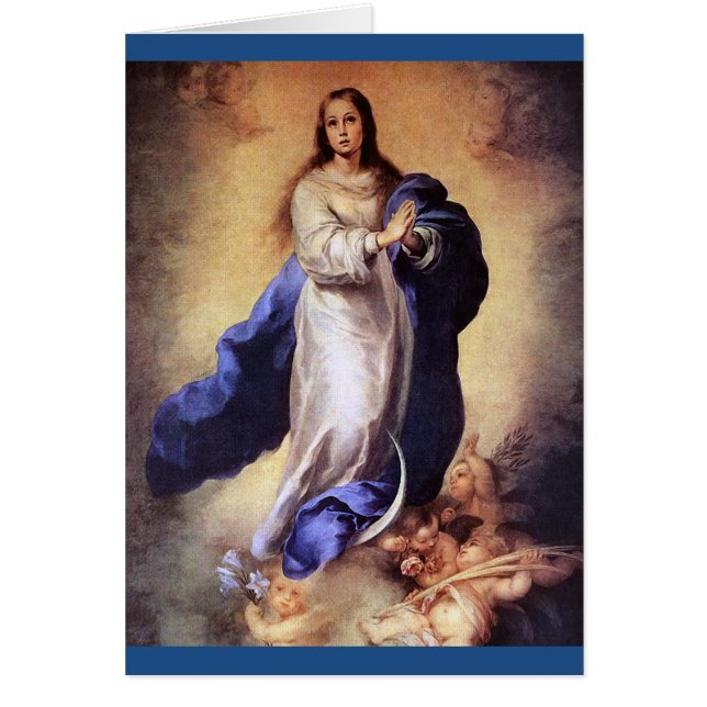 CARTÃO A SUPOSIÇÃO DA VIRGEM MARIA ABENÇOADA (Frente)