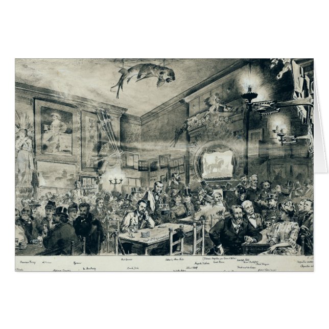 Cartão A taberna du Conversa Noir, 1886 (Frente Horizontal)