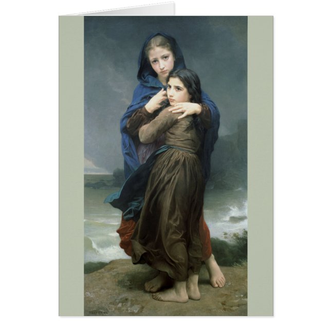 Cartão A Tempestade (L'Orage) de Bouguereau (Frente)