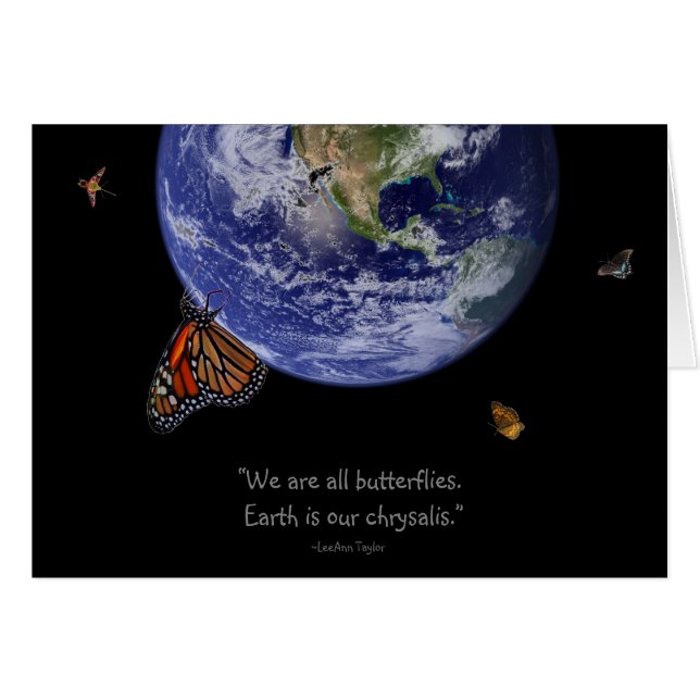 Cartão A Terra 6 é a nossa crisálida. (Frente Horizontal)