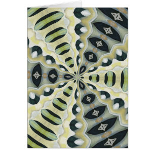 Cartão A terra tonifica o caleidoscópio simétrico