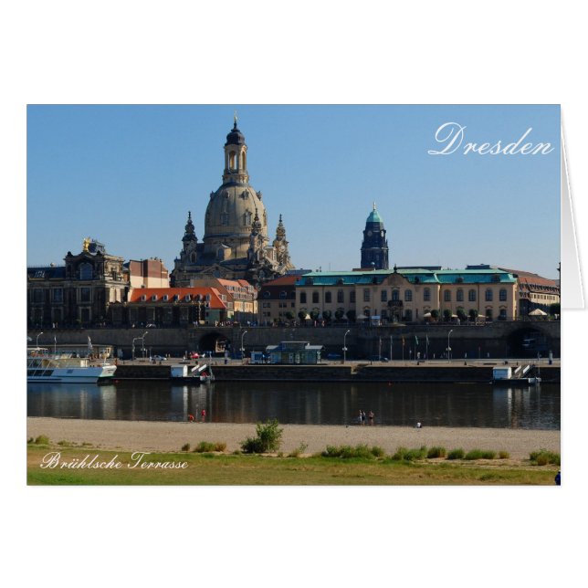 Cartão A Terraça Brühl em Dresden (Frente Horizontal)