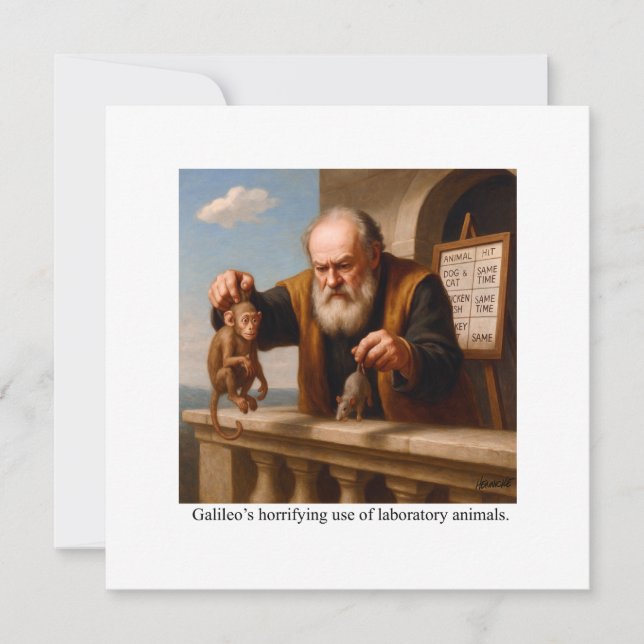 Cartão A terrível utilização de animais de laboratório po (Frente)