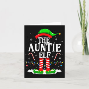 Cartão A Tia Elf Engraçado Xmas Elf Correspondendo À Famí