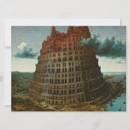 Cartão A Torre de Babel (por Pieter Bruegel, o Velho)