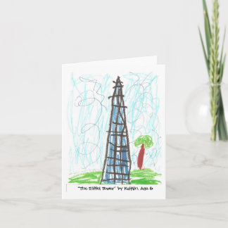 Cartão "A torre Eiffel" por Kaitlin, idade 6