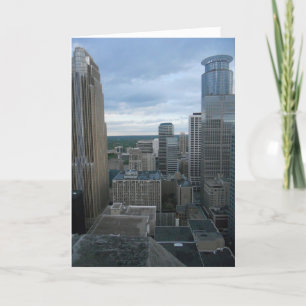 Cartão A Torre Foshay Sobrepondo Minneapolis Parabéns