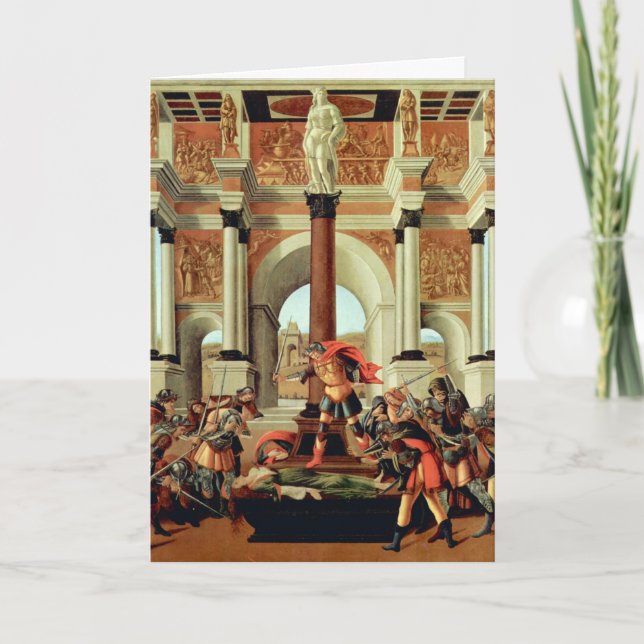 Cartão A Tragédia de Lucretia de Sandro Botticelli (Frente)