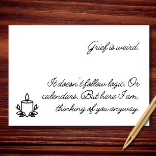 Cartão A tristeza é uma simpatia de apoio esquisita