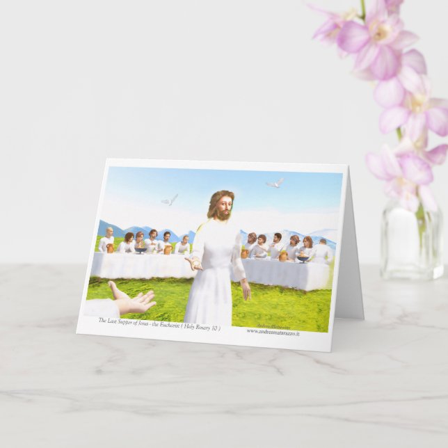 Cartão A Última Ceia de Jesus - Eucaristia (Orquídea)