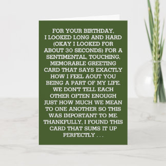 Cartão A Última Mensagem de Aniversário Sentimental (Gin)