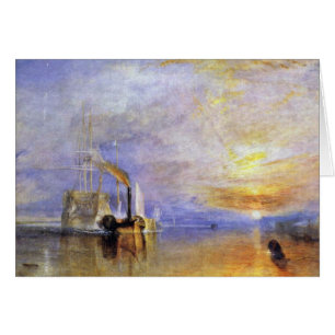 Cartão A última viagem do "" de combate de Temeraire