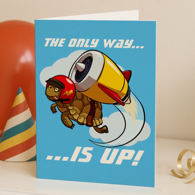 Cartão A única maneira está acima! Desenhos animados da (Criador carregado)