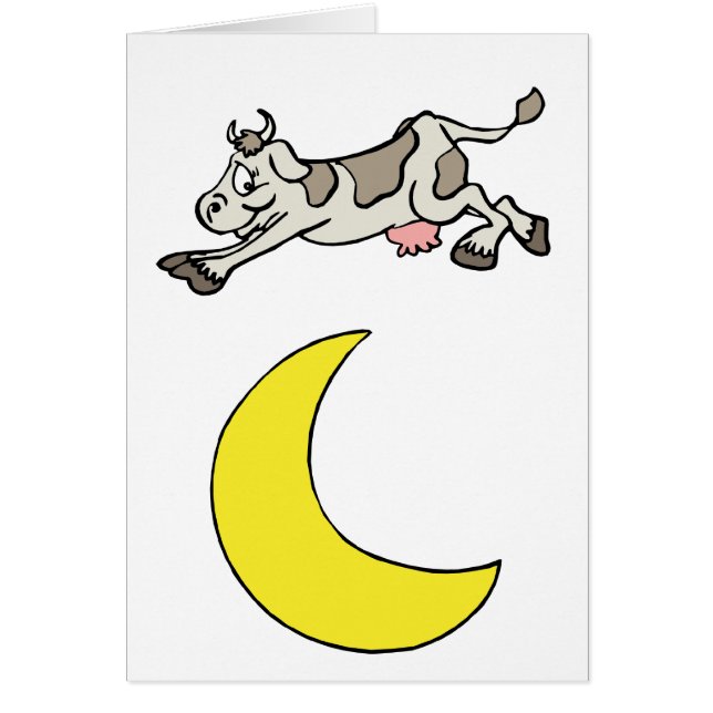 Cartão A vaca saltada sobre a lua (Frente)