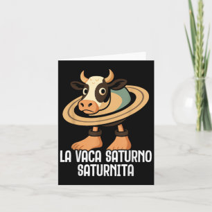 Cartão A Vaca Saturno Saturnita Cérebro Italiano Engraçad