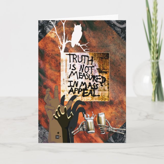 Cartão A verdade não é medida no apelo de massa (Frente)