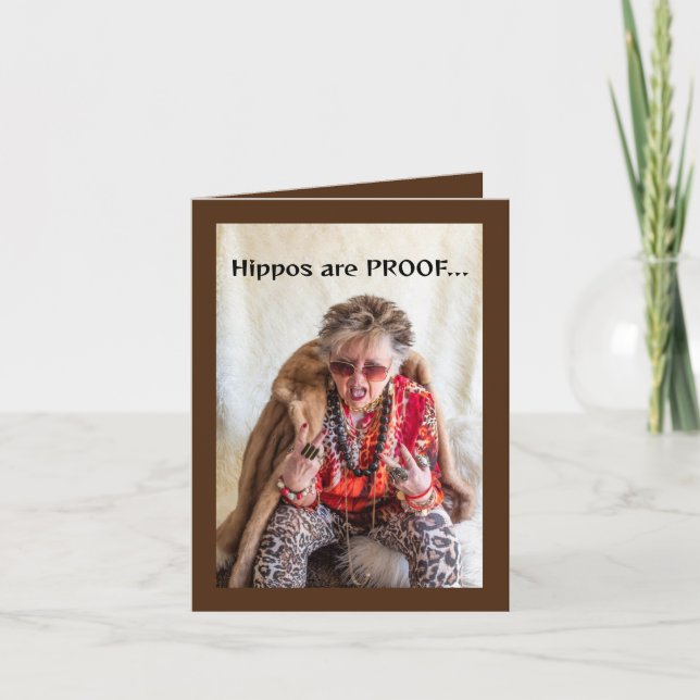 Cartão A verdade sobre hipopótamos e ganhando peso (Frente)