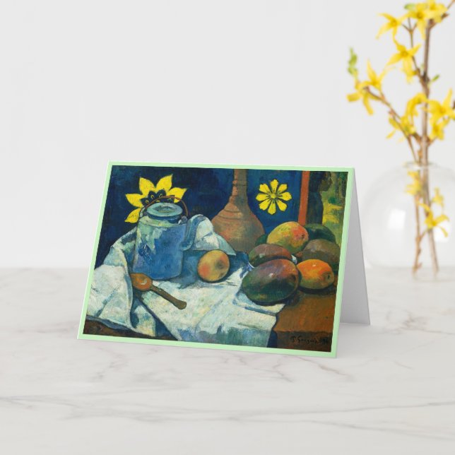 Cartão A vida com bule e Fruta, Paul Gauguin (Flor Amarela)