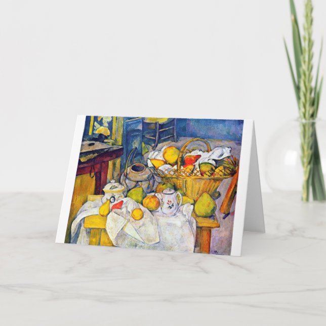 Cartão A vida com Fruta, Paul Cezanne (Frente)