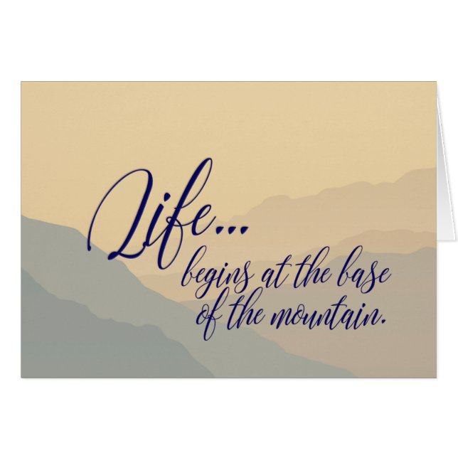 Cartão A "vida começa" a tranquilidade (Frente Horizontal)