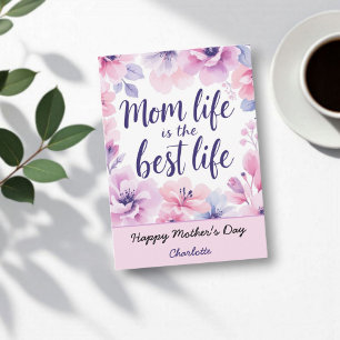 Cartão A Vida Da Mãe É A Melhor Vida   Dia de as mães