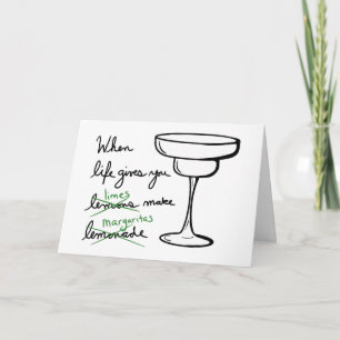 Cartão A vida dá-te limões ganham Limões fazem Margaritas
