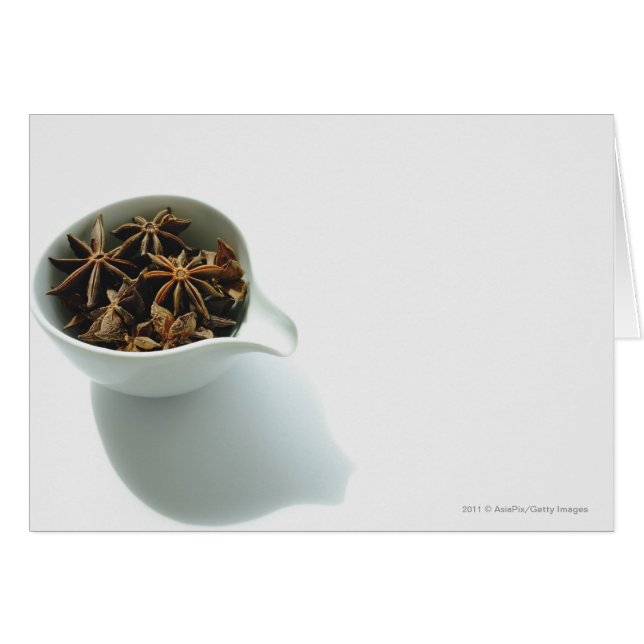 Cartão A vida das especiarias numa tigela branca (Frente Horizontal)