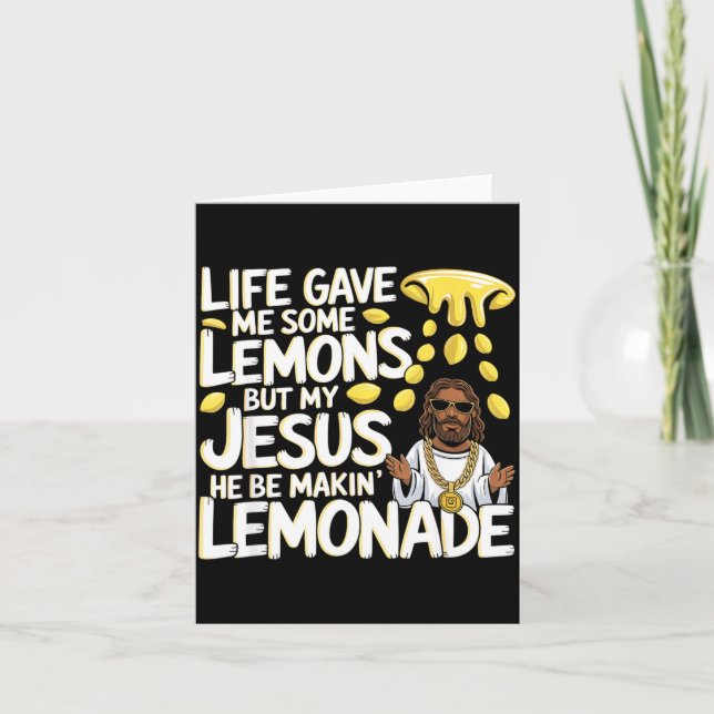 Cartão A Vida Deu Alguns Limões Jesus Fé Design (Frente)