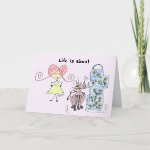Cartão A vida é aceitar a bagagem do seu amigo