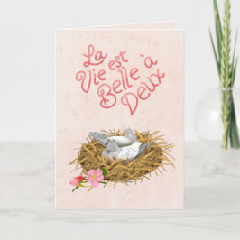 Cartão A Vida É Bela A Vida É Bonita Língua Francesa