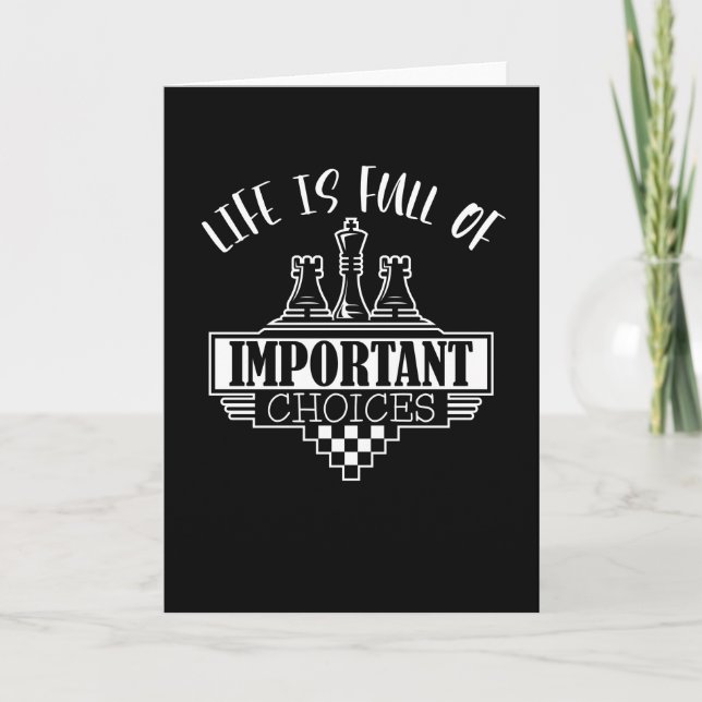 Cartão A vida é Cheio de escolhas importantes (Frente)
