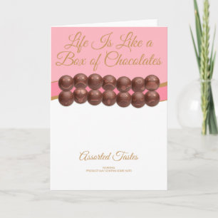 Cartão A Vida é Como uma Caixa de Chocolates