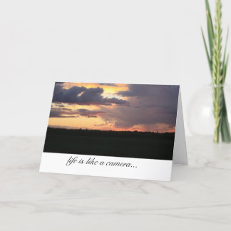 Cartão a vida é como uma câmara inspiradora