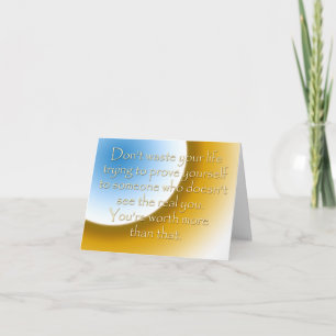 Cartão A vida é curta (cartões de nota de encorajamento)