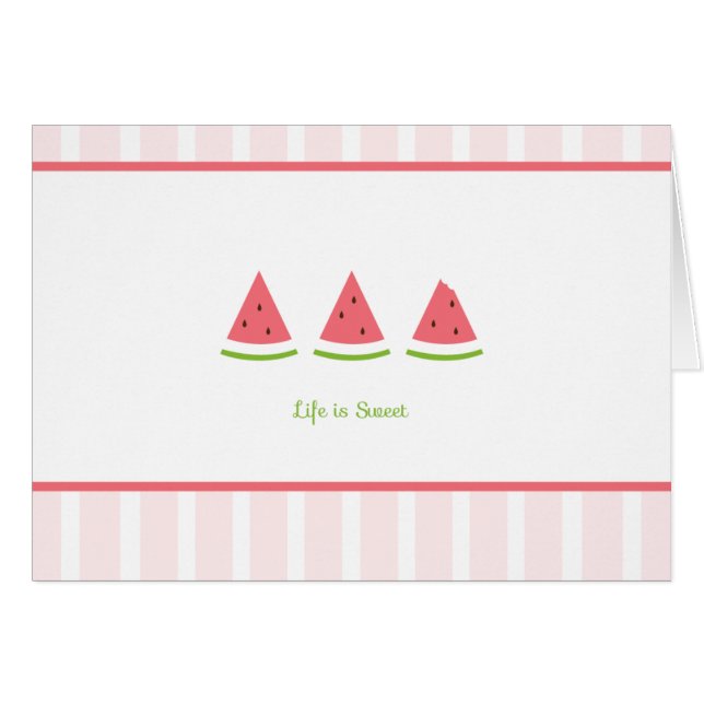 Cartão A vida é doce (Frente Horizontal)