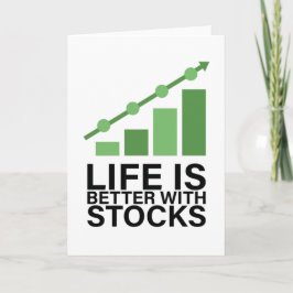 Cartão A vida é melhor com as ações