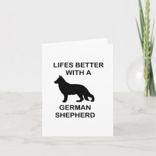 Cartão a vida é melhor com um german shepherd