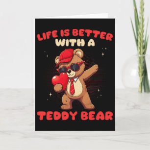 Cartão A Vida É Melhor Com Um Urso Dia Dos Namorados Engr