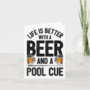 Cartão A Vida É Melhor Com Uma Cerveja E Uma Piscina Engr