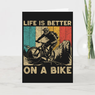 Cartão A Vida É Melhor De Bicicleta Ciclista Ciclismo 